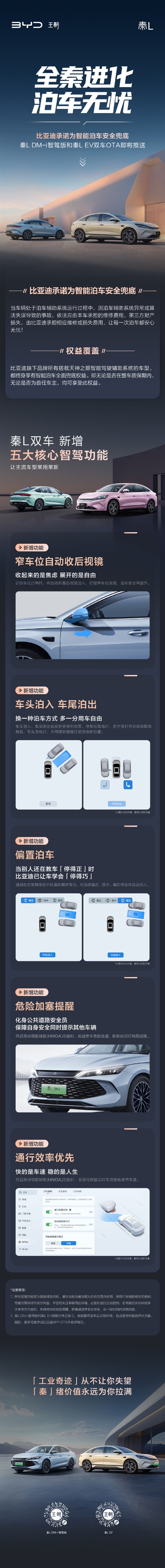 比亚迪秦L迎史上最大规模升级：新增近20项功能