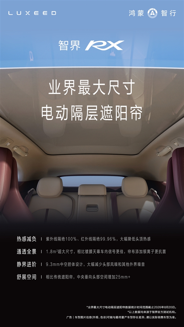 彻底解决烤头难题 智界RX首发“三明治”式天幕：创意简直一绝