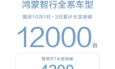 智界R7、问界M9带飞！鸿蒙智行国庆3天大定12000台