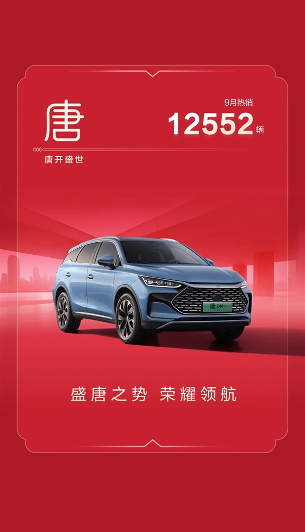 比亚迪王朝9月销售204605辆 首次单月销售突破20万辆!