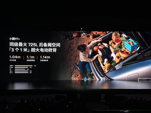 C级轿车空间王者!小鹏P7+正式亮相:88%得房率同级第一