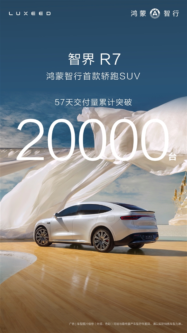 最贵的特斯拉Model Y围剿者:智界R7上市57天交付超2万台