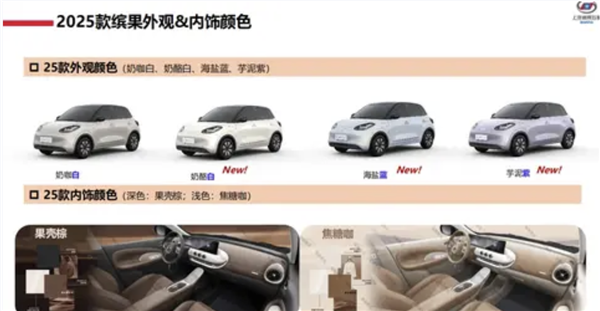 比亚迪海鸥最强对手!2025款五菱缤果配置公布:增加侧气囊+360度全景影像