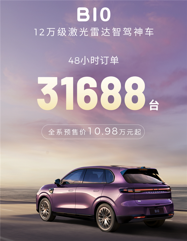 同级唯一激光雷达+8650芯片智驾方案!零跑B10有望4月上市:预售10.98万起