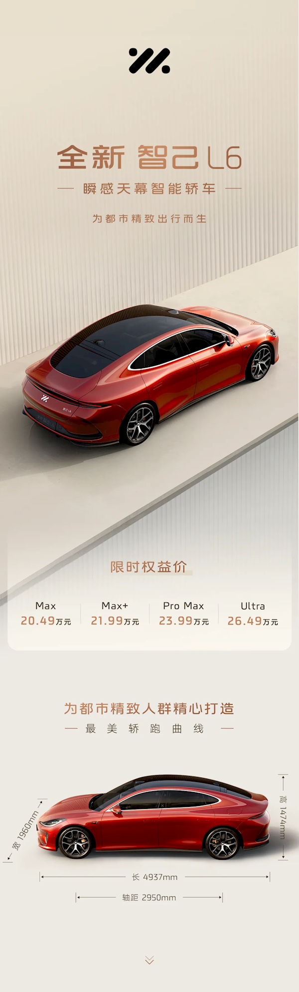 20.49万元起 入门即高配!全新智己L6一图看懂