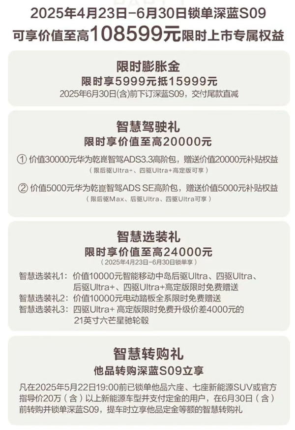 最便宜的9系家用旗舰SUV!深蓝S09上市:23.99万起